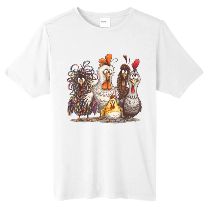 Chicken Art Crazy Chicken Gifts For Women Boy Family ChromaSoft Performance T-Shirt