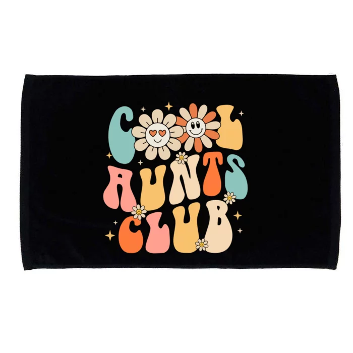 Cool Aunt Club Groovy Retro Funny Aunt Club Aunties Gift Microfiber Hand Towel