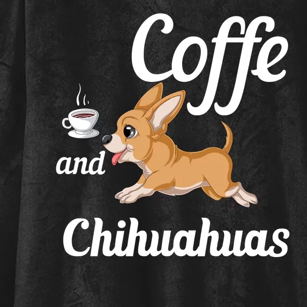 Coffee And Chihuahuas Hooded Wearable Blanket