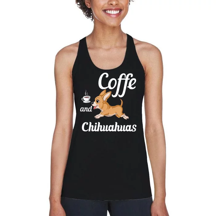 Coffee And Chihuahuas Women's Racerback Tank