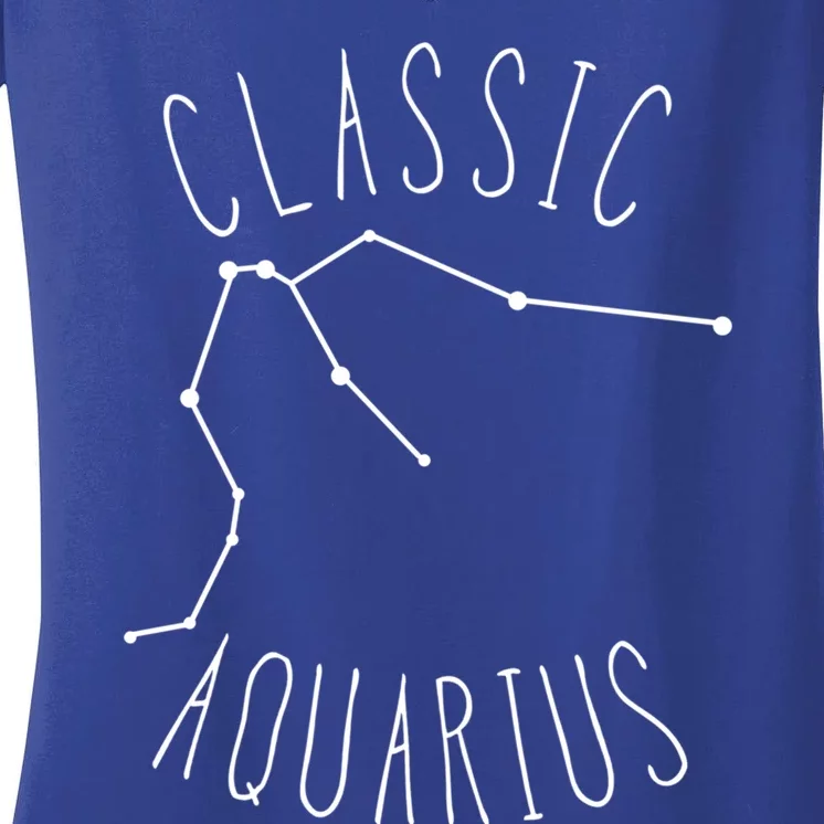 Classic Aquarius Constellation / Aquarius Astrology Quote Gift Women's V-Neck T-Shirt