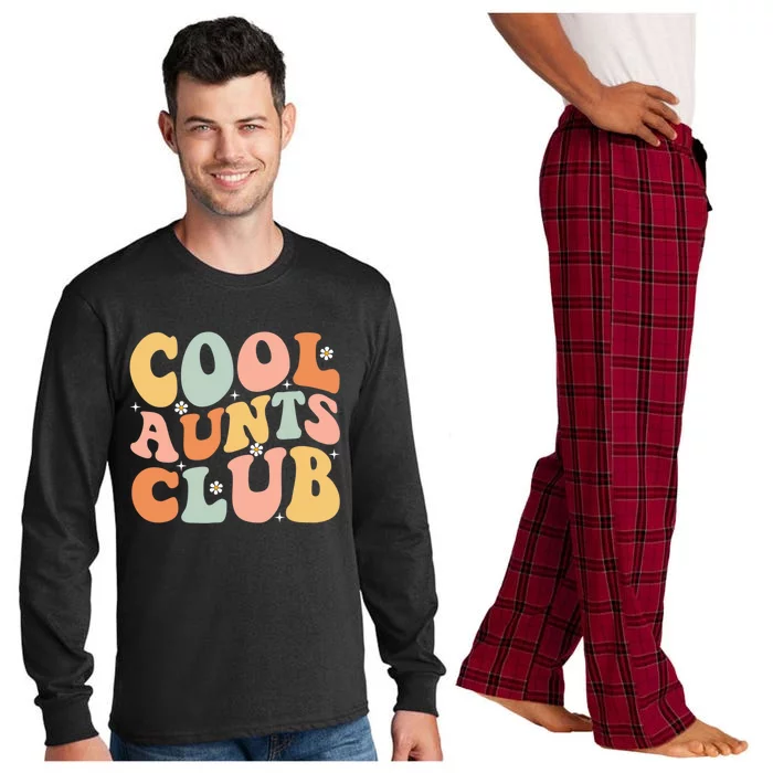 Cool Aunt Club Mothers Day For Auntie Funny Family Matching Great Gift Long Sleeve Pajama Set