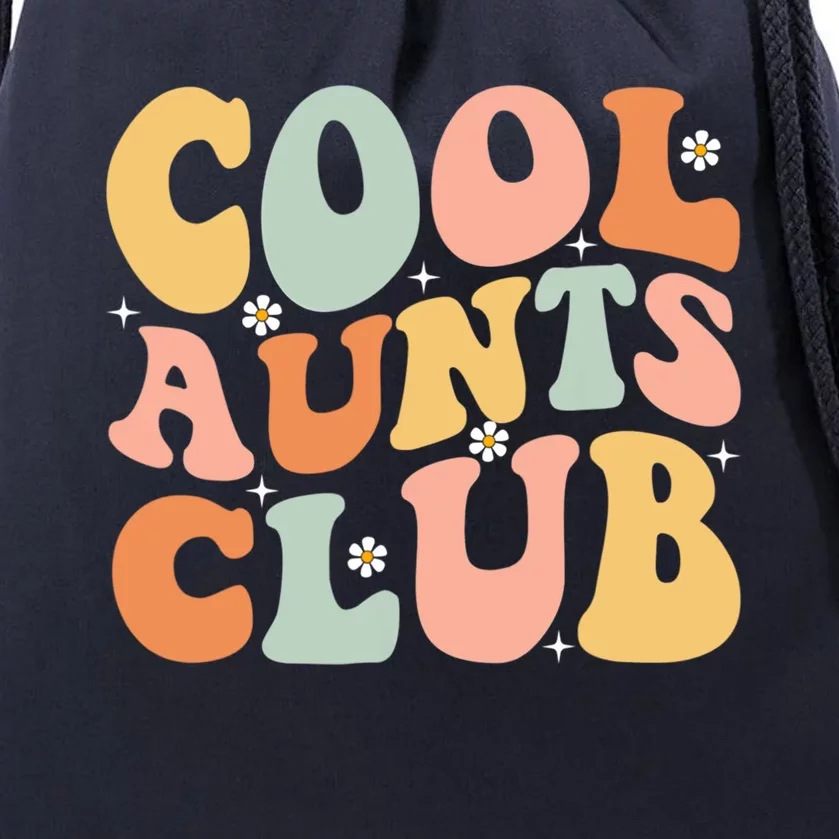 Cool Aunt Club Mothers Day For Auntie Funny Family Matching Great Gift Drawstring Bag