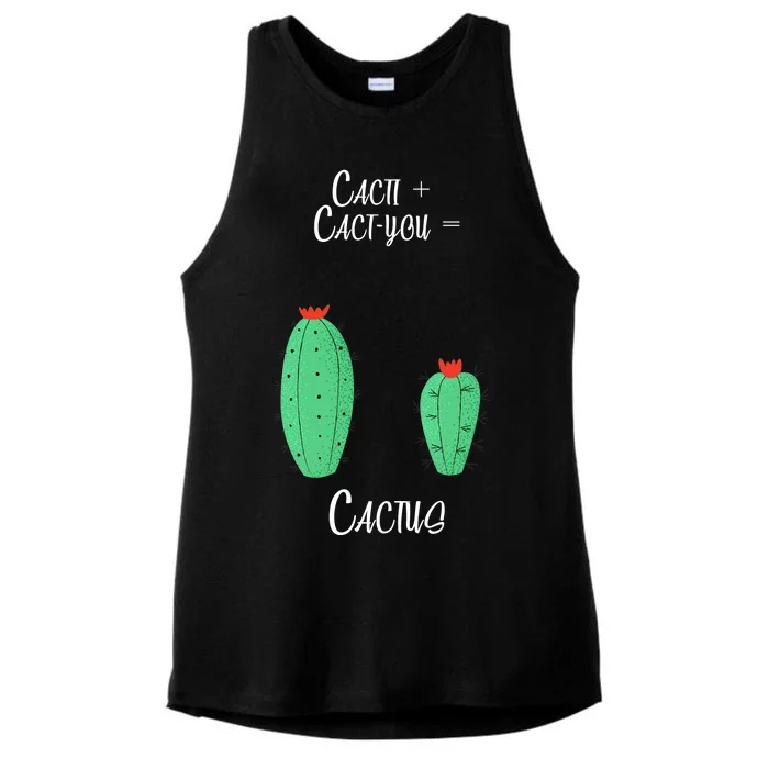 Cacti Cact-You Equals Cactus Ladies Tri-Blend Wicking Tank