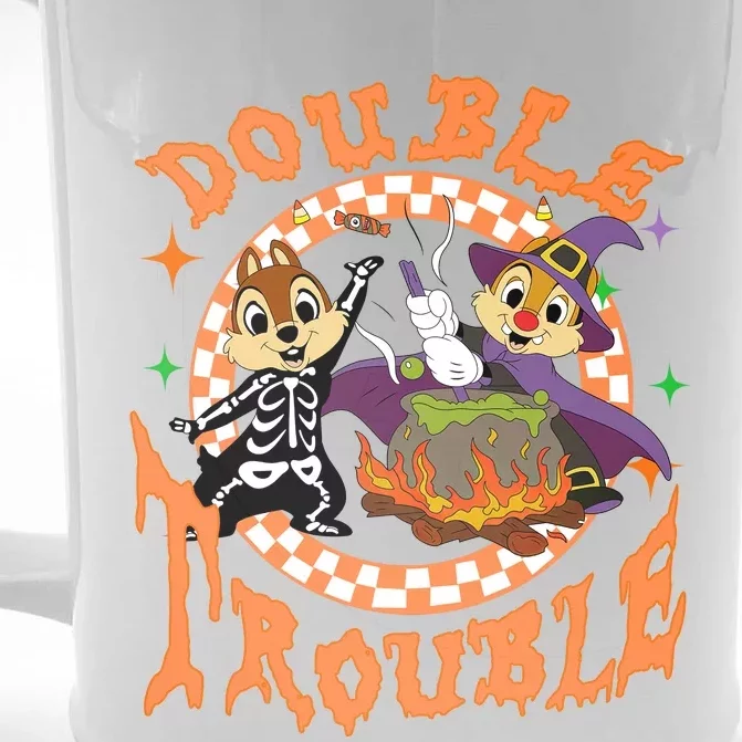 Chip And Dale Double Funny Trouble Halloween Front & Back Beer Stein