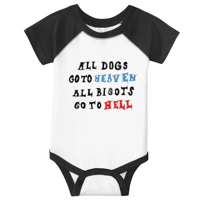 Chnge All Dogs Go To Heaven All Bigots Go To Hell Infant Baby Jersey Bodysuit