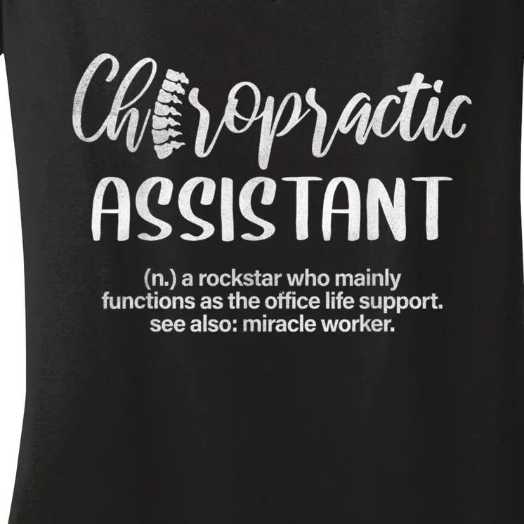 Chiropractic Assistant Definition Women's V-Neck T-Shirt