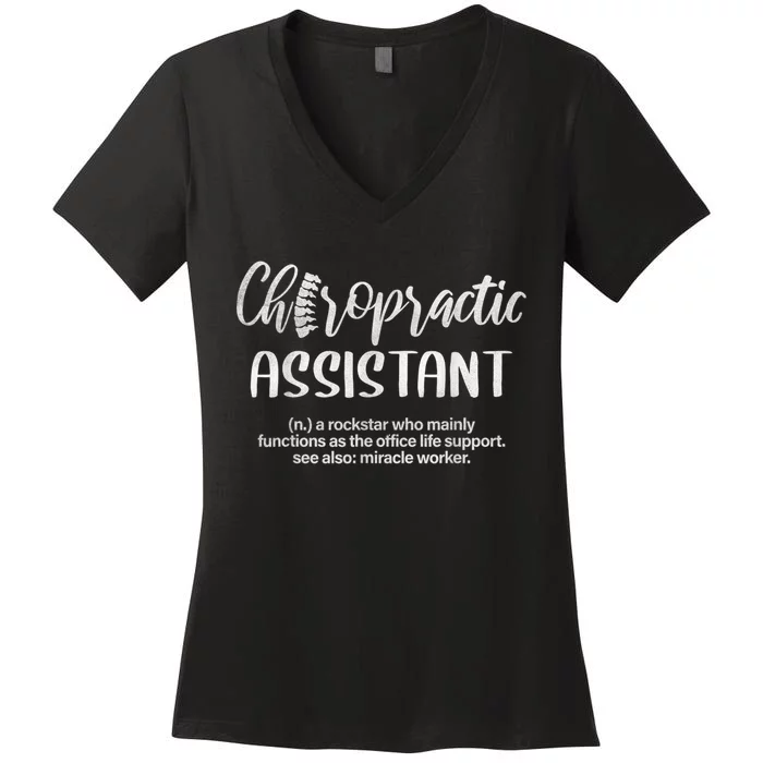 Chiropractic Assistant Definition Women's V-Neck T-Shirt