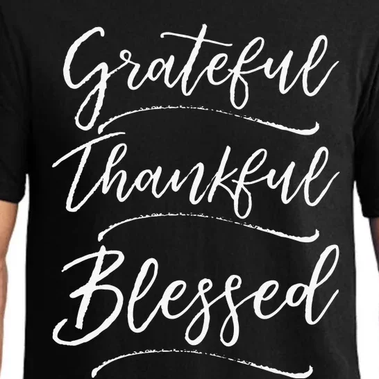 Christian Art Design Jesus Gift Grateful Thankful Blessed Pajama Set