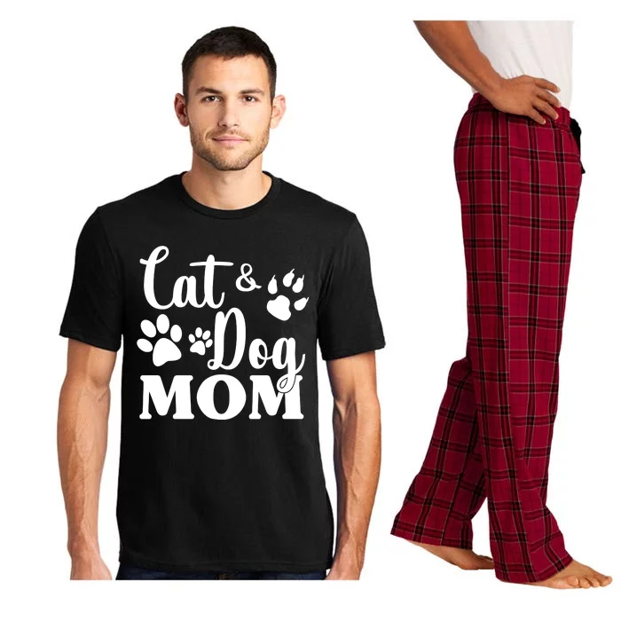 Cat And Dog Mom Animal Lover Pajama Set