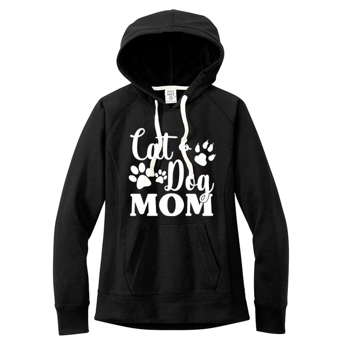 Cat And Dog Mom Animal Lover Women's Fleece Hoodie