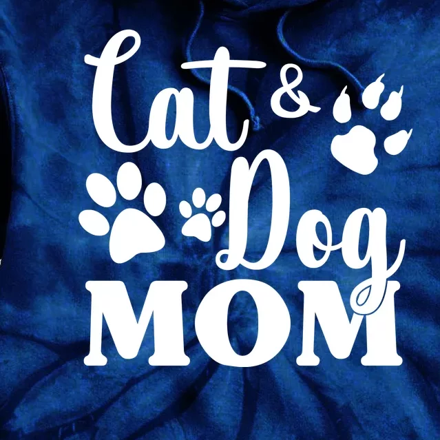 Cat And Dog Mom Animal Lover Tie Dye Hoodie