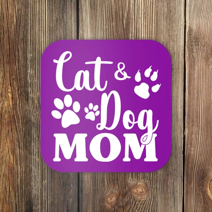 Cat And Dog Mom Animal Lover Coaster