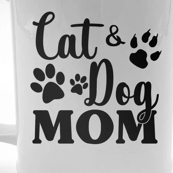 Cat And Dog Mom Animal Lover Front & Back Beer Stein