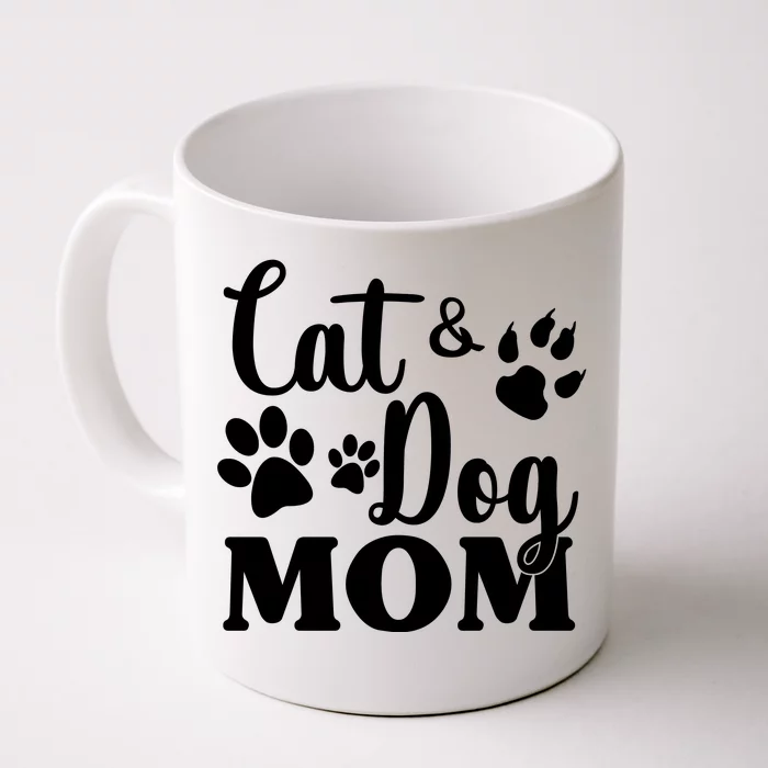 Cat And Dog Mom Animal Lover Front & Back Coffee Mug