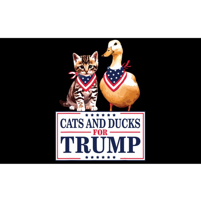 Cats And Ducks For Trump 2024 Kittens And Ducks For Trump Bumper Sticker