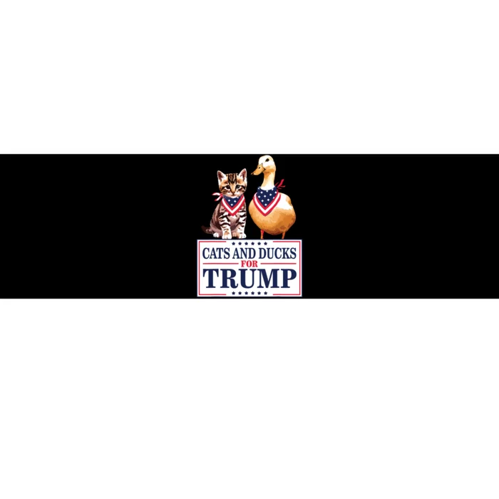 Cats And Ducks For Trump 2024 Kittens And Ducks For Trump Bumper Sticker