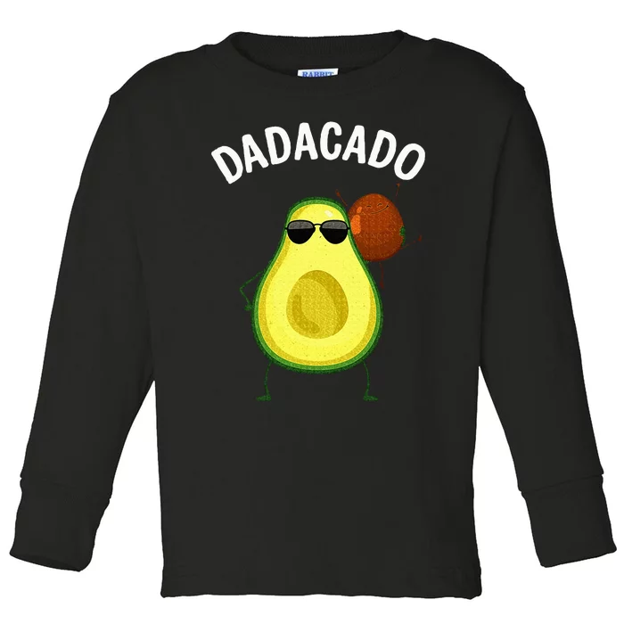 Cute Avocado Design For Dad  Fruit Avocado Pear Lovers Toddler Long Sleeve Shirt