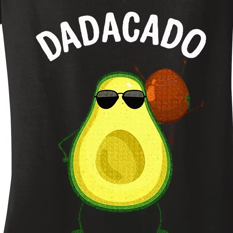 Cute Avocado Design For Dad  Fruit Avocado Pear Lovers Women's V-Neck T-Shirt