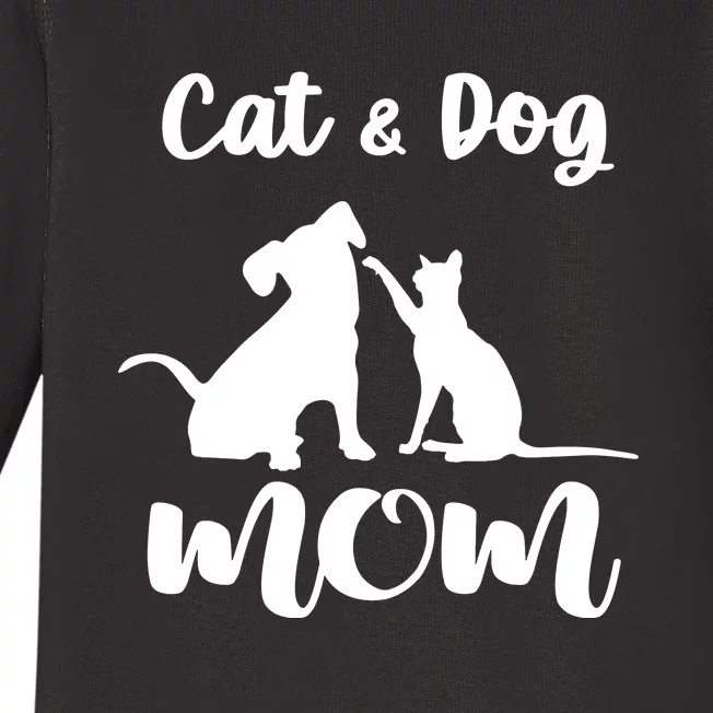 Cat And Dog Mom Shirt Pets Animals Lover Puppy For Women Baby Long Sleeve Bodysuit