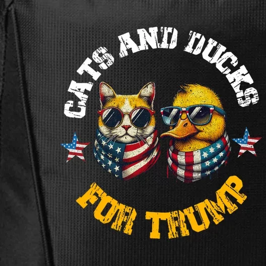 Cats And Ducks For Trump President 2024 Trump Vance 2024 City Backpack