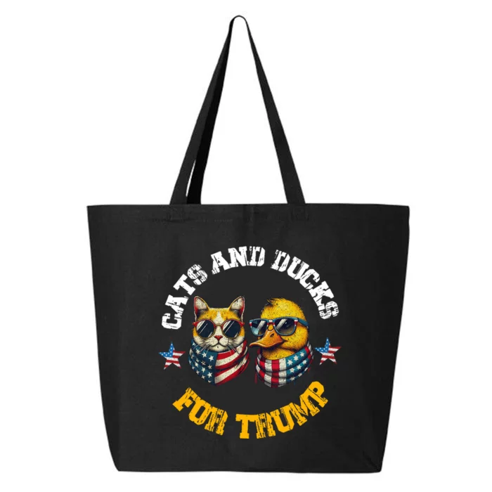 Cats And Ducks For Trump President 2024 Trump Vance 2024 25L Jumbo Tote