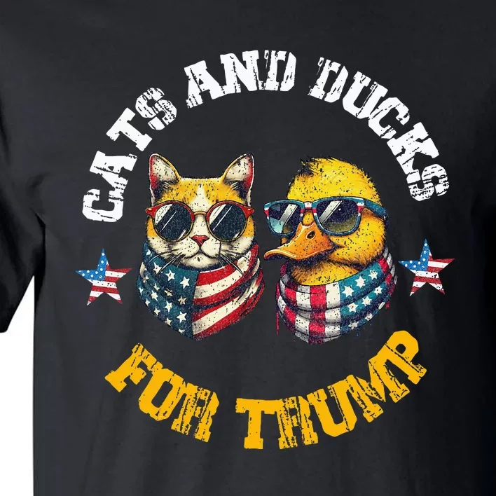 Cats And Ducks For Trump President 2024 Tall T-Shirt