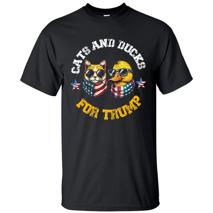 Cats And Ducks For Trump President 2024 Tall T-Shirt