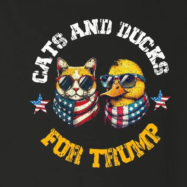 Cats And Ducks For Trump President 2024 Toddler Long Sleeve Shirt