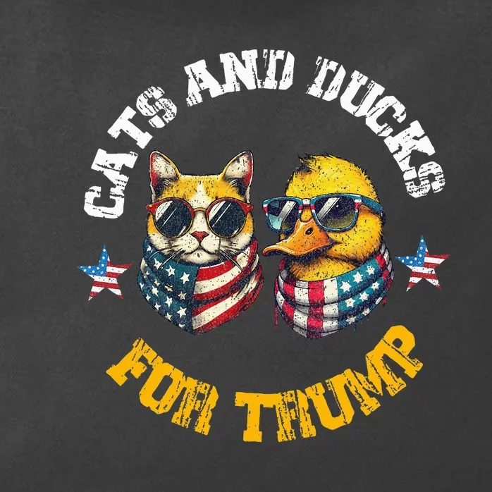 Cats And Ducks For Trump President 2024 Zip Tote Bag