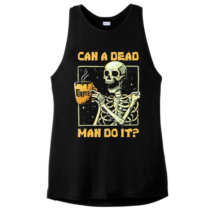 Can A Dead Man Do It Funny Halloween Aba Behavior Analysis Ladies Tri-Blend Wicking Tank