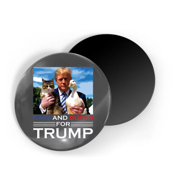 Cats And Ducks For Trump 2024 Kittens And Ducks For Trump Magnet