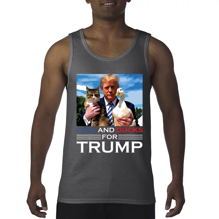 Cats And Ducks For Trump 2024 Kittens And Ducks For Trump Tank Top