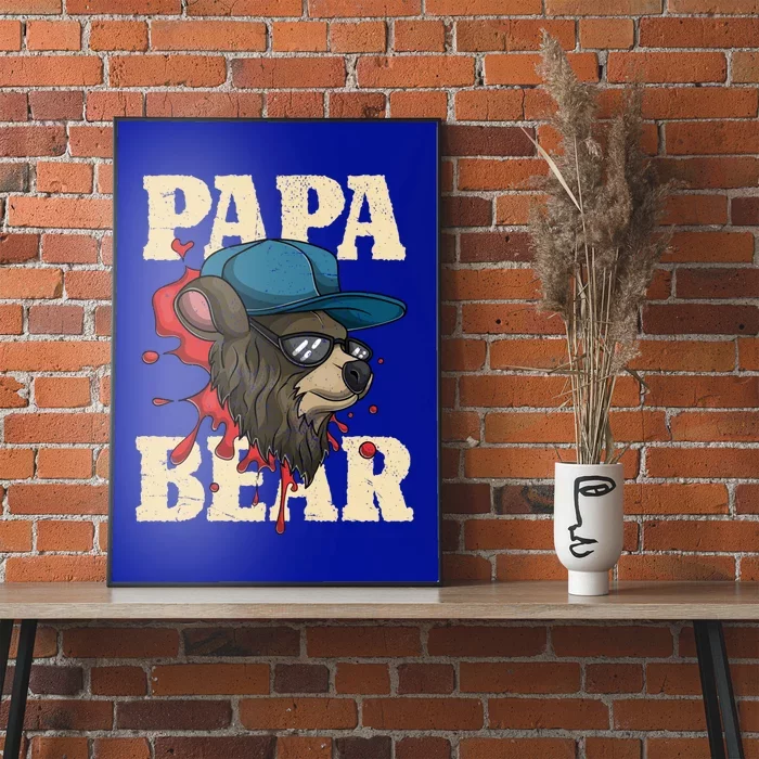 Cool Animal Dad Bear Family Daddy Sunglasses Papa Bear Gift Poster