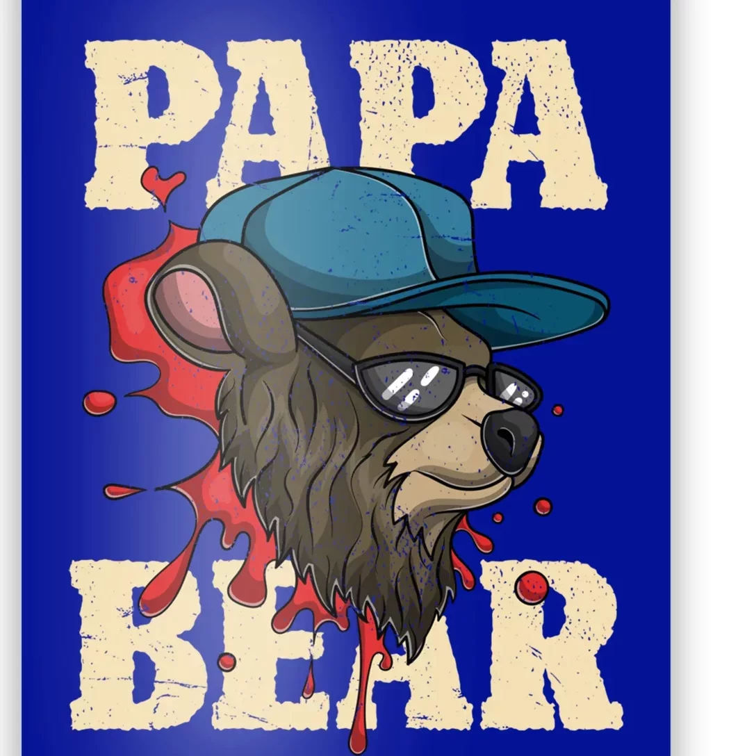 Cool Animal Dad Bear Family Daddy Sunglasses Papa Bear Gift Poster