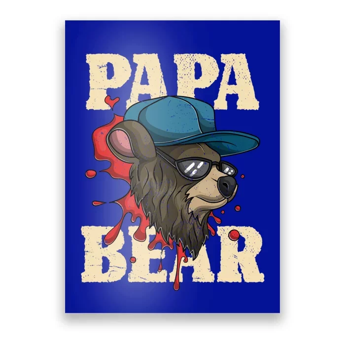 Cool Animal Dad Bear Family Daddy Sunglasses Papa Bear Gift Poster