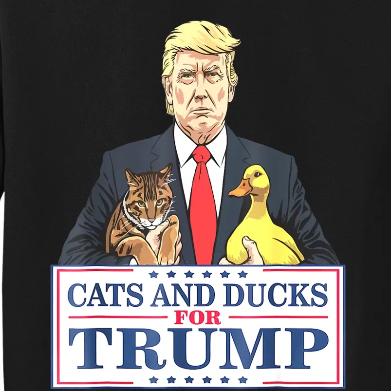 Cats And Ducks For Trump 2024 Kittens And Ducks For Trump Sweatshirt