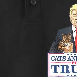 Cats And Ducks For Trump 2024 Kittens And Ducks For Trump Dry Zone Grid Performance Polo