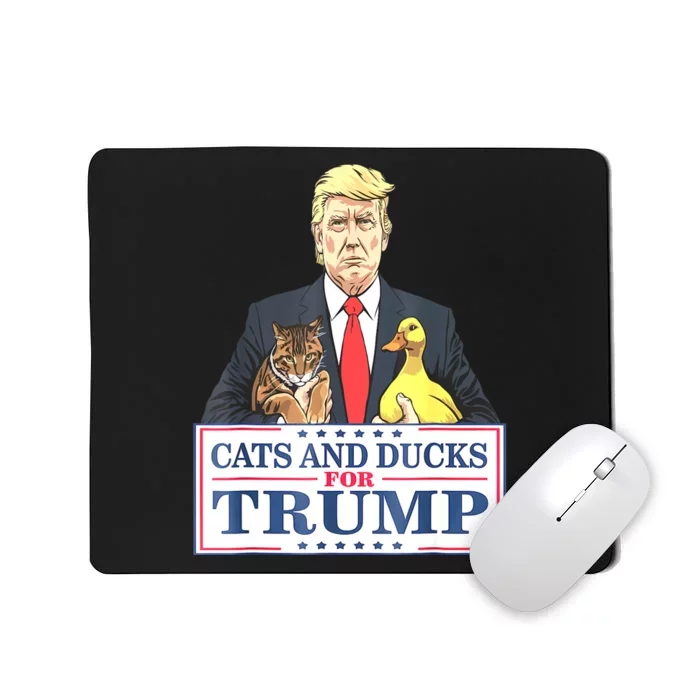 Cats And Ducks For Trump 2024 Kittens And Ducks For Trump Mousepad