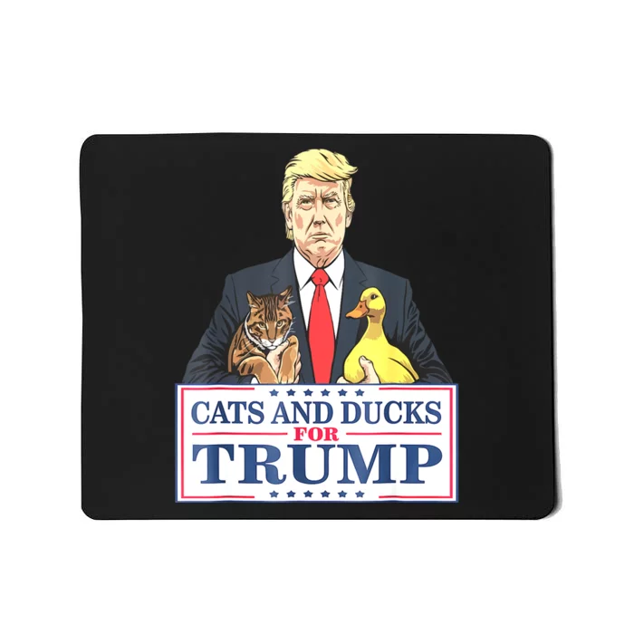 Cats And Ducks For Trump 2024 Kittens And Ducks For Trump Mousepad