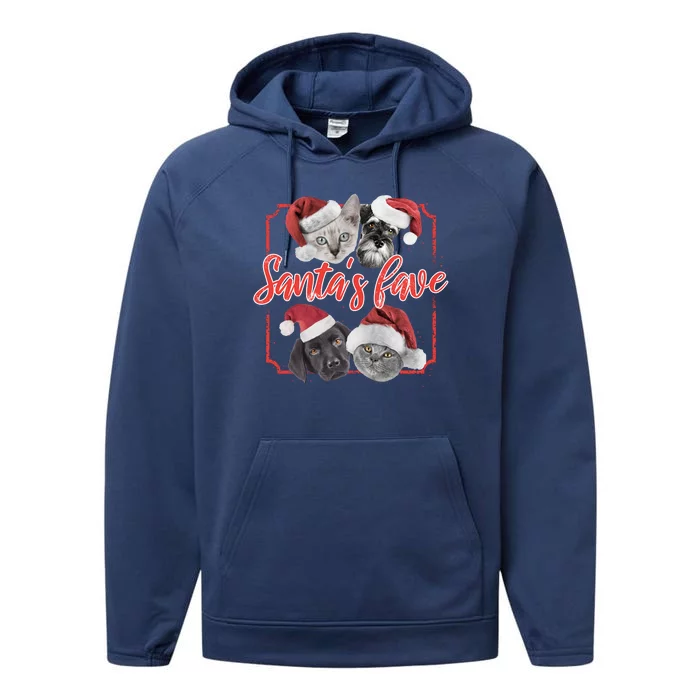 Cats And Dogs Santa's Love Performance Fleece Hoodie