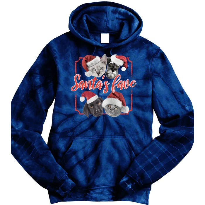 Cats And Dogs Santa's Love Tie Dye Hoodie