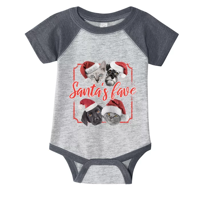 Cats And Dogs Santa's Love Infant Baby Jersey Bodysuit