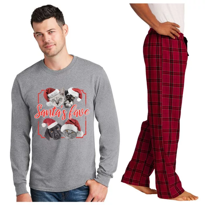 Cats And Dogs Santa's Love Long Sleeve Pajama Set