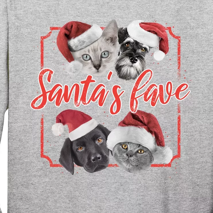 Cats And Dogs Santa's Love Tall Long Sleeve T-Shirt