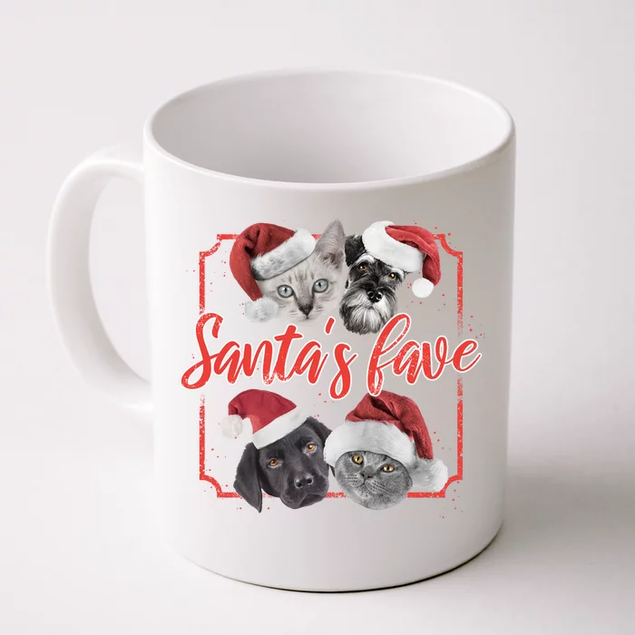 Cats And Dogs Santa's Love Front & Back Coffee Mug