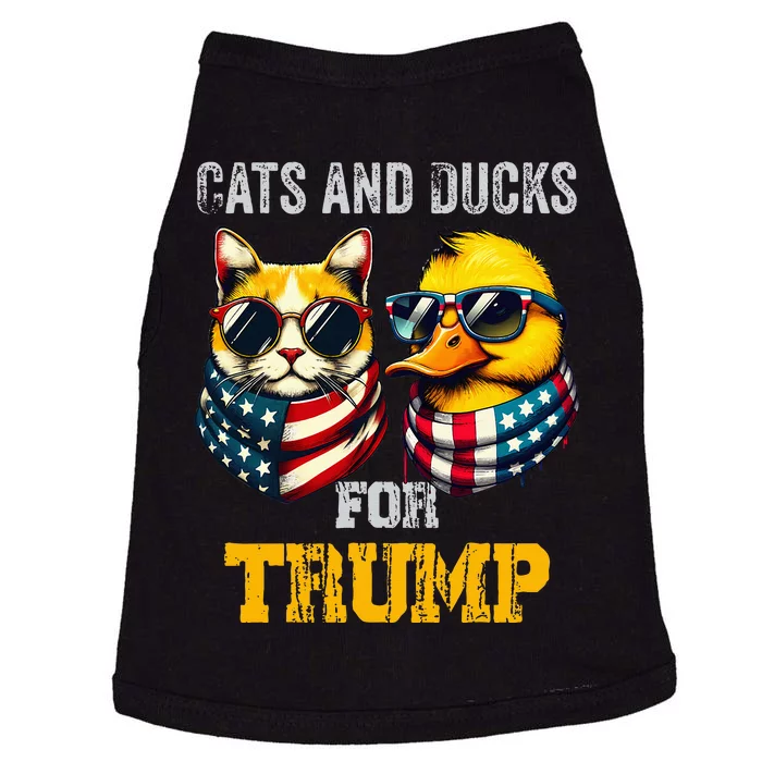 Cats And Ducks For Trump President 2024 Trump Vance 2024 Doggie Tank