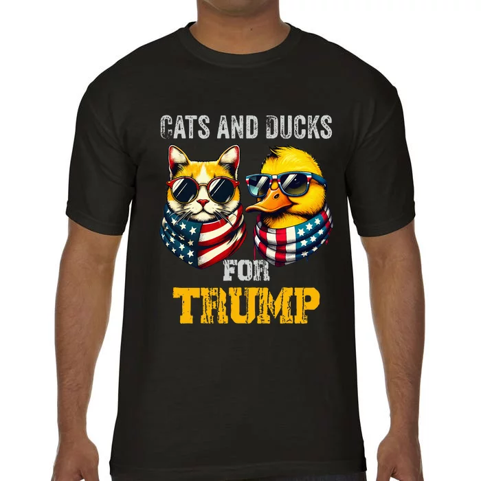 Cats And Ducks For Trump President 2024 Trump Vance 2024 Comfort Colors T-Shirt