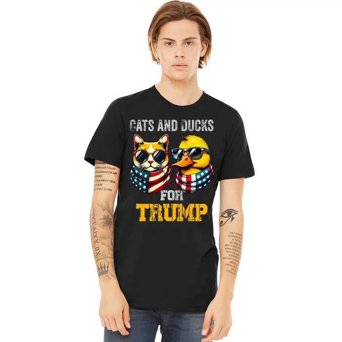 Cats And Ducks For Trump President 2024 Trump Vance 2024 Premium T-Shirt