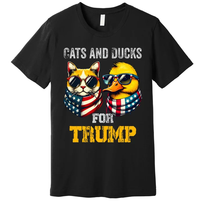 Cats And Ducks For Trump President 2024 Trump Vance 2024 Premium T-Shirt